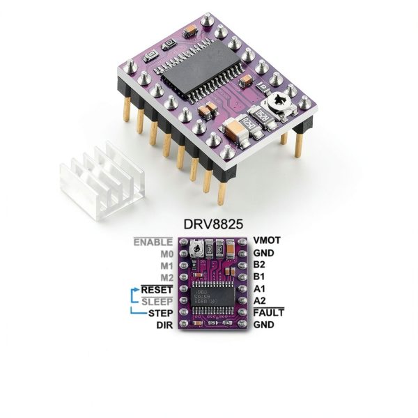 DRV8825 Stepper Motor Driver Module with Heat Sink – 8 Pack by Shutao-2