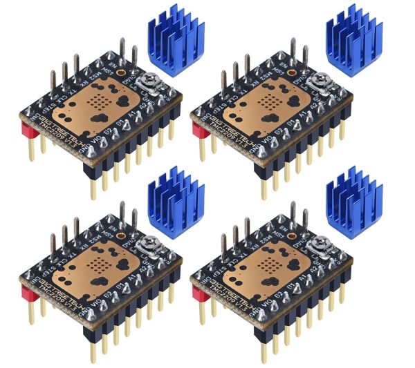BIGTREETECH TMC2209 V1.3 UART Stepper Motor Driver 2.8A Peak Stepstick Silent Driver for Manta M8P, Octopus V1.1, Octopus Pro, SKR 3, V1.4 Turbo, Pro V1.2 3D Printer Control Board (4 PCS)-0