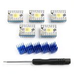 FYSETC 3D Printer Parts 5PCS Upgrade Stepstick Mute S2209 V4.0 Stepper Motor Driver UART Mode with Heatsink for Reprap Ram1.4 MKS Gen/SpideKing/SKR V1.3 MKS GEN L Ramps 1.4/1.5/1.6 Control Motherboard-0