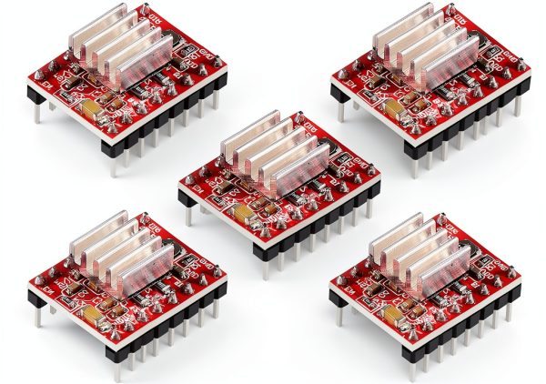 5 Pieces A4988 Stepper Motor Driver Modules with Heat Sinks for 3D-0